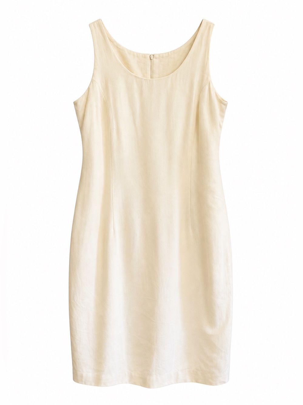 Vintage Isaac Mizrahi Cream Yellow Sheath Dress Made in Canada โ Size 12 GUC